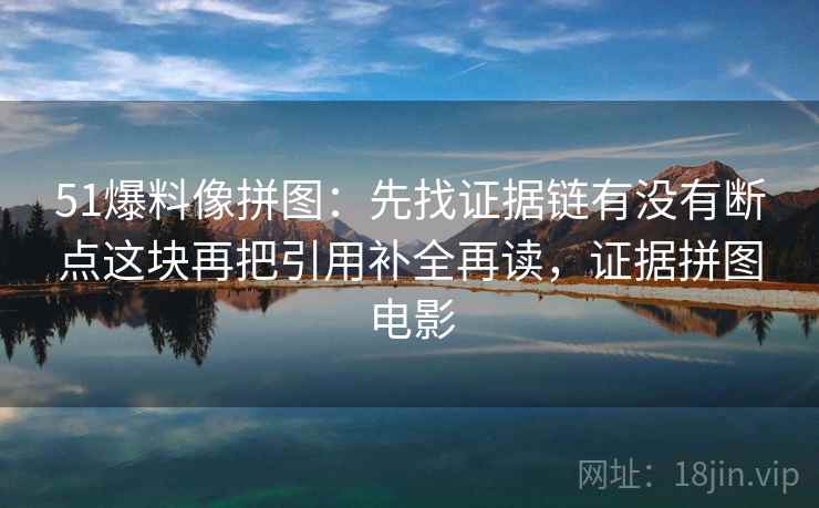 51爆料像拼图：先找证据链有没有断点这块再把引用补全再读，证据拼图电影